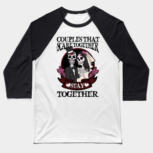 Halloween Couples Matching Baseball T-Shirt